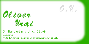 oliver urai business card